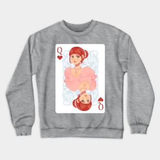 Queen heart poker card Crewneck Sweatshirt